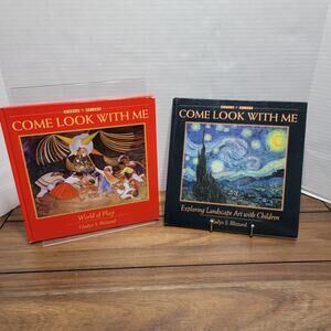 Set of 2 BOOKS Come Look With Me: World Of Play & Exp. Landscape Art (Hardback)